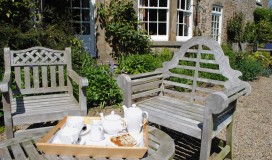 Homemade Yorkshire Teabread in the garden