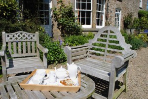 Homemade Yorkshire Teabread in the garden